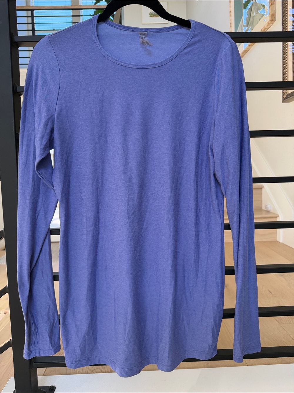Beyond Yoga Maternity Long-Sleeve Crewneck Top - Periwinkle- Size L